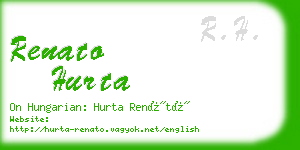 renato hurta business card